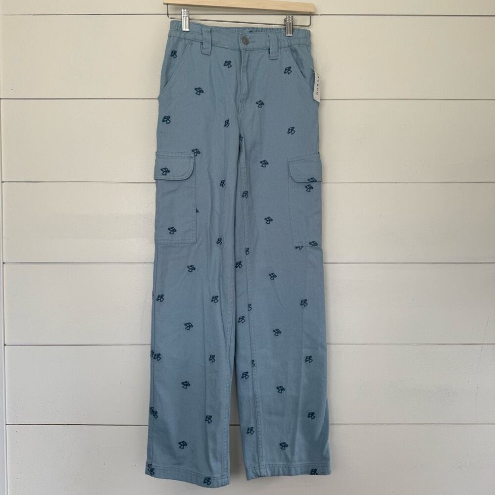 Pacsun Women’s 25 Blue Baggy Carpenter Mushroom Cargo Pants New